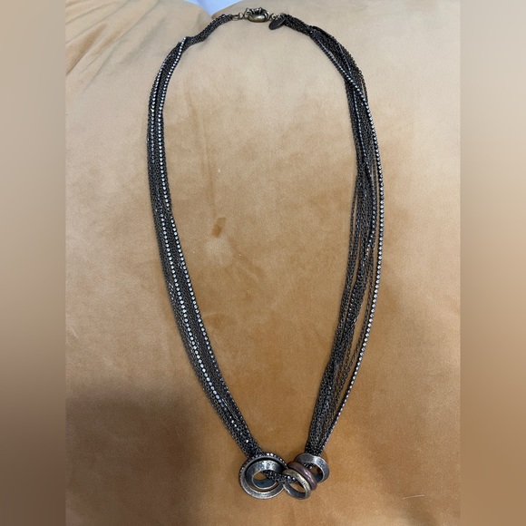 Giles & Brother 10 Strand African Ring Necklace - Picture 2 of 9